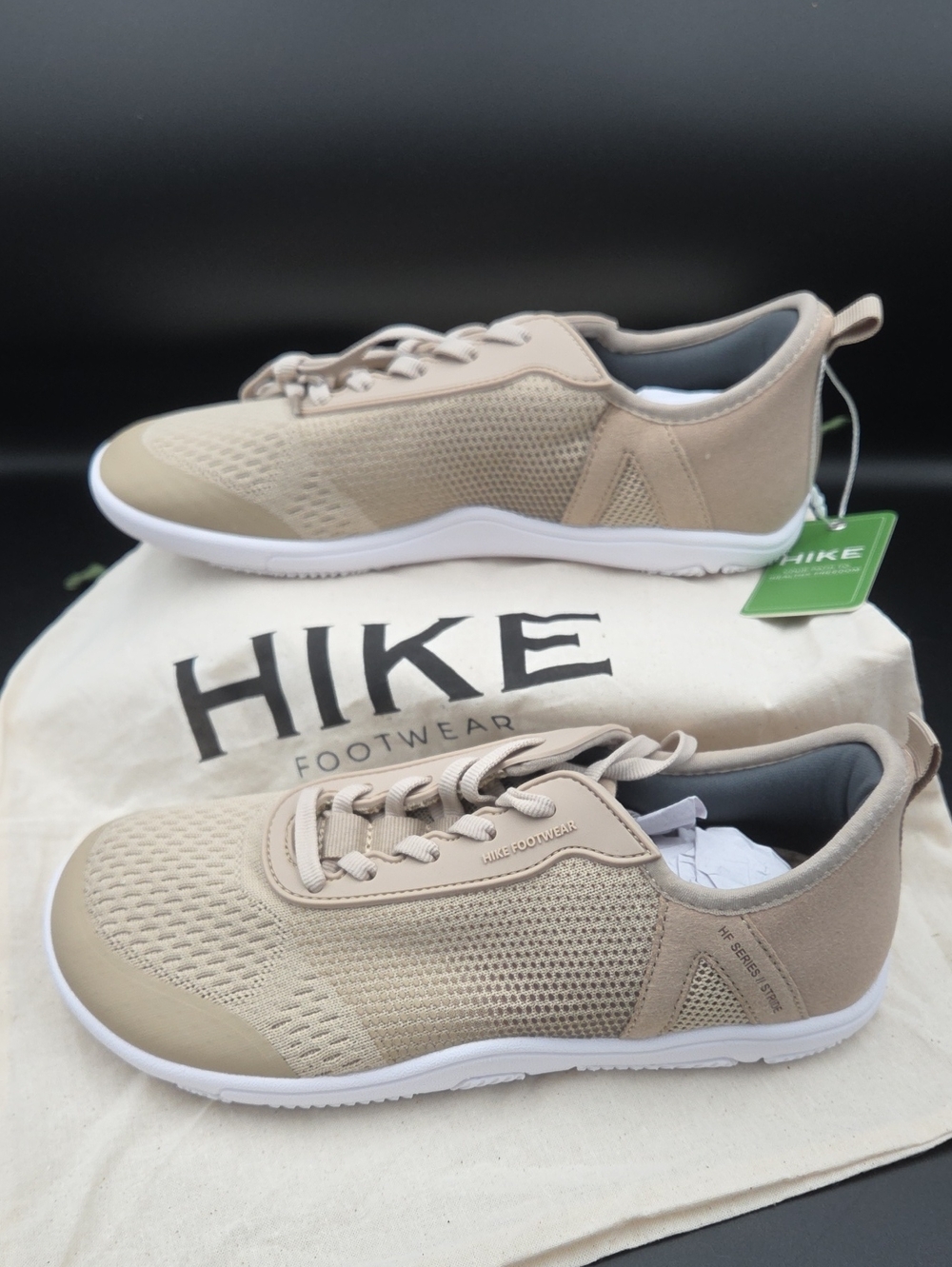 Hike Footwear Stride Beige Unisex Barefoot Wide Toe Box Womens 7.5 Mens 5.5 NWT